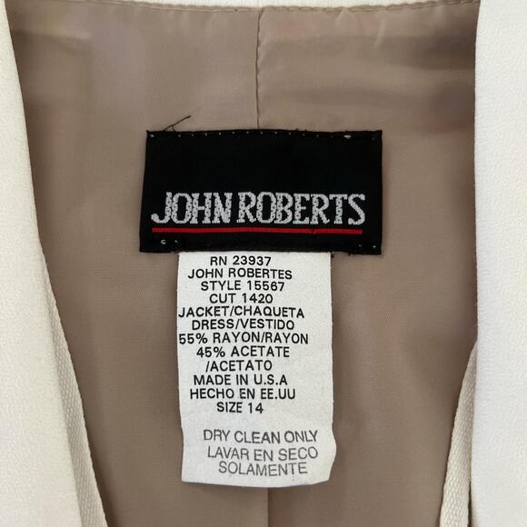 John Roberts Vintage Cropped Jacket Woman Size 14 90's Y2K Office Professional - Picture 4 of 5